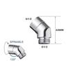 G1/2 Shower Elbow Adapter Coupling Bathroom Fixtures Durable Rustproof Chrome Plate Finish Copper