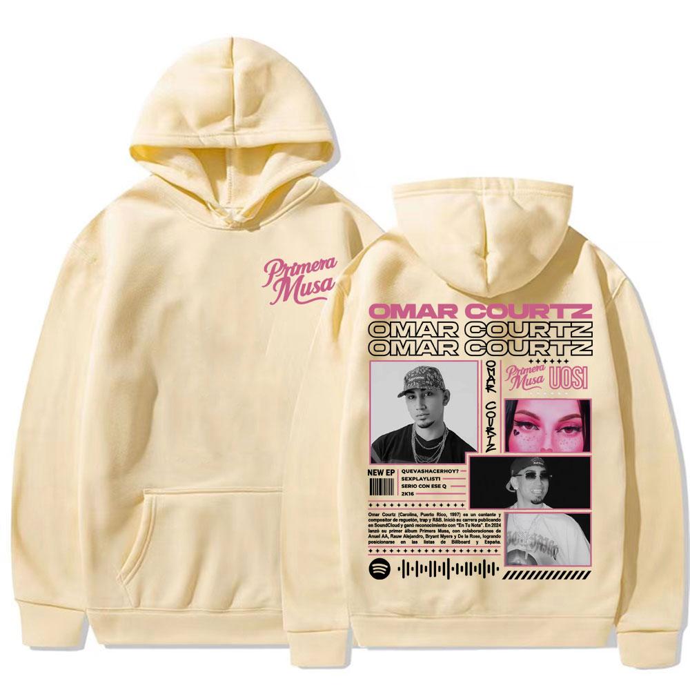 Omar Courtz Primera Musa Album Tour Merch Hoodie 2025 Fall/Winter Men's Women's Cotton Fashion Hip Hop Vintage Hoodie