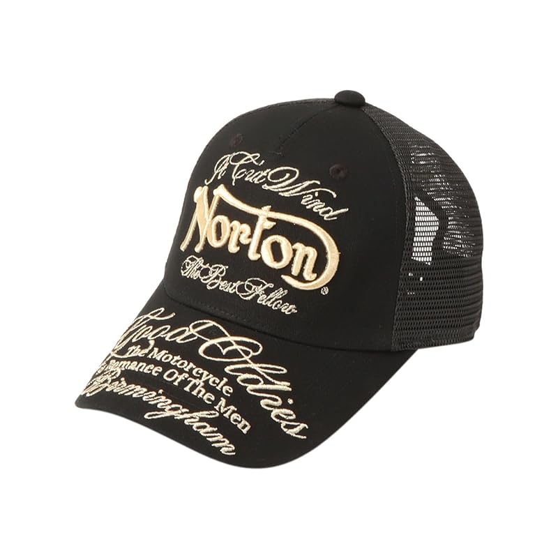 

[Norton] Shiny logo mesh cap men s ladies hat mesh cap snapback free size 251N8702 black F