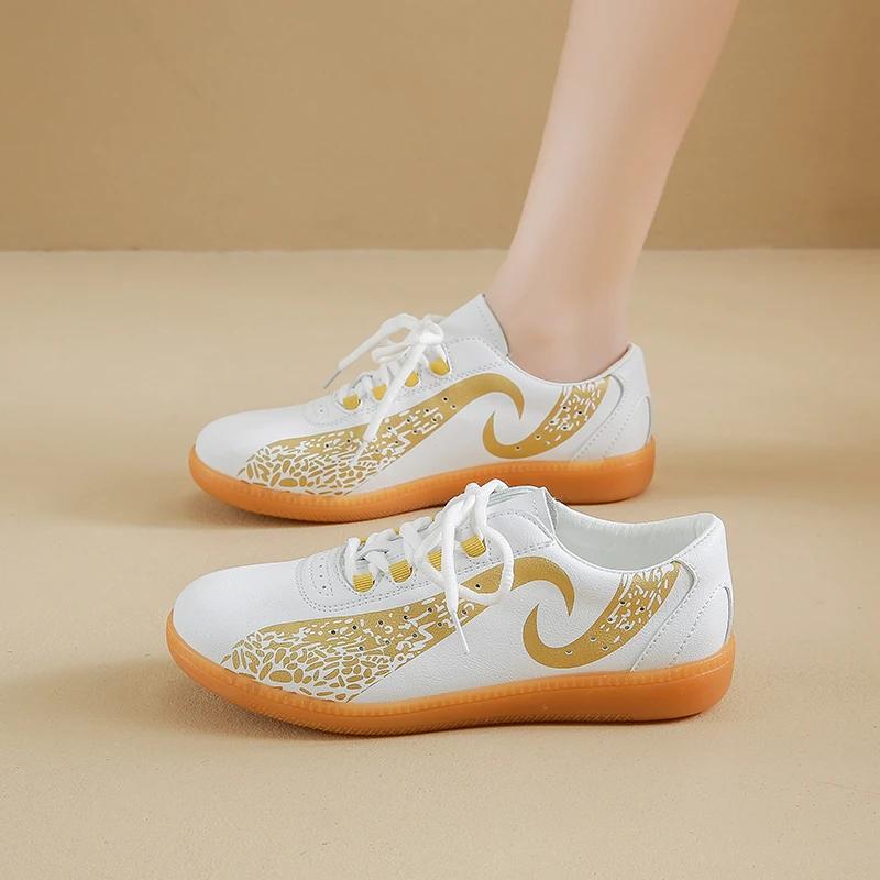 Fashion High Quality Women's Vulcanize New Shoes for Women Sneakers Round Toe Flat with Ladies Casual Shoes Plus Size 35-44 Sneakers