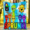 1pc SPRUNKI4 Theme Blanket - Digital Print, Polyester, Cozy for All Seasons, Perfect for Outdoor, Camping, and Travel
