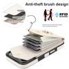 For iPhone 17 Pro Max Case Leather + TPU Accordion Card Bag Phone Cover with Ring Kickstand