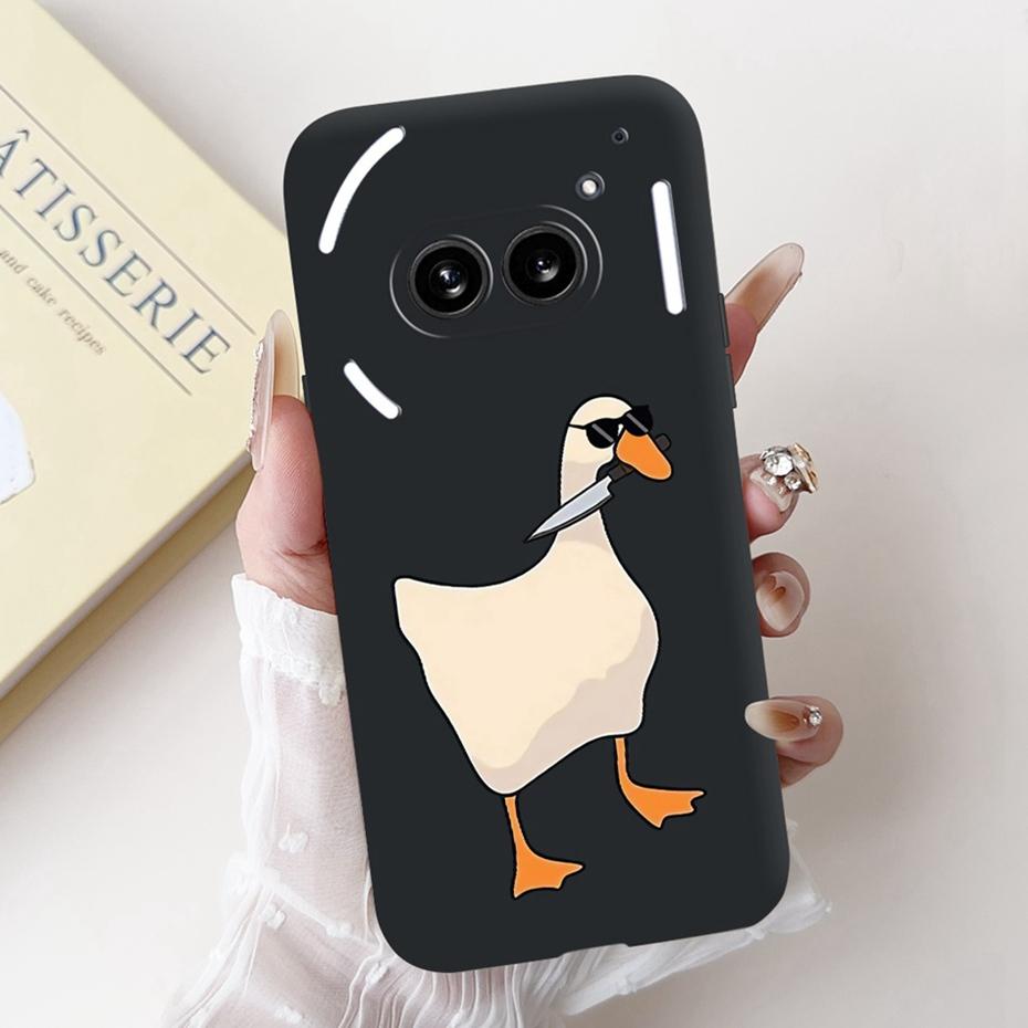Fashion Painting Phone Case For Nothing Phone (2a) Plus Black Silicone Soft Cover For Nothing Phone 2 Phone2a Cases Bumpers