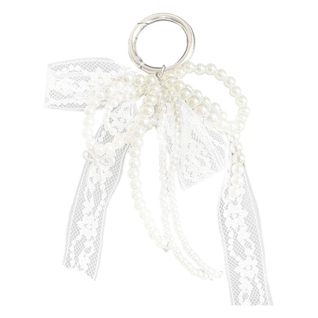 Elegant Pearls Lace Bowknot Ornament Stylish Lace Bowknot Accessory With Pearls Perfect For DIY And Home Decoration