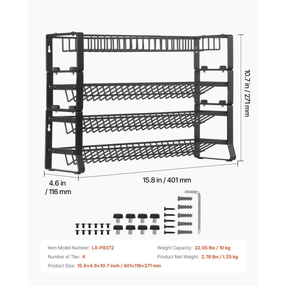 Spice Rack Organizer for Kitchen for Cabinet and Countertop Seasoning Storage Organizer 18x11 Inches