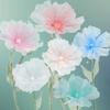Gauze Flower 19.7in Diameter Soft Bright Colors Light Reusable Handcrafted Organza Flower for Wedding Photography Family