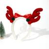 Festival Plush Elk Hairband With Bowknot For Christmas Party And Family Gatherings Comfortable Holiday Hair Accessory