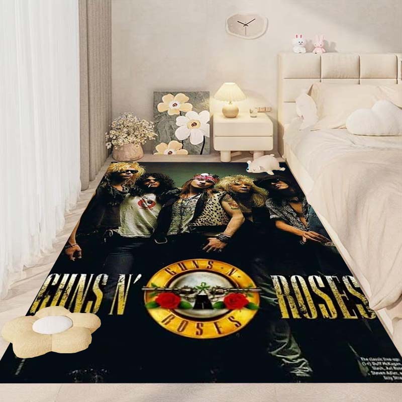 Cool Band G-Guns N-N R-Roses Rock Room Mats Anti-slip Absorb Water Long Strip Cushion Bedroon Mat Household Carpets