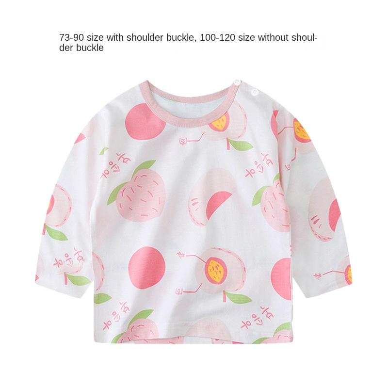 Baby Girl Autumn Long-sleeved T-shirt Baby Cotton Bottoming Shirt Girls Spring and Autumn Tops Small Children Fashionable Autumn Clothes