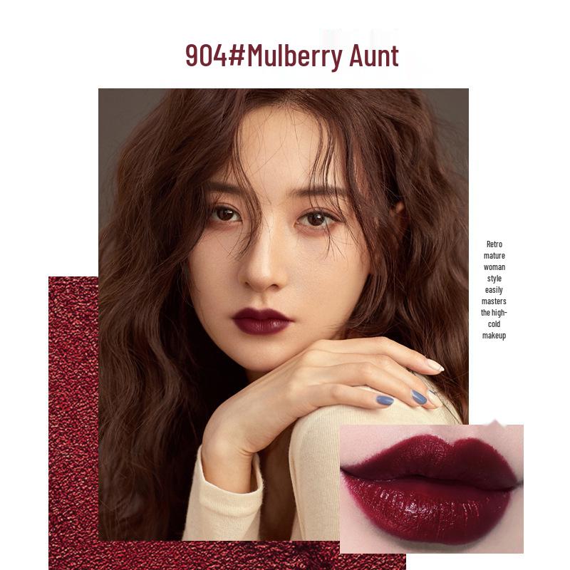 Lan Yi Dewy Velvet Matte Lip Tint - Non-Stick, Non-Fading, Carrot Bean Paste Shade