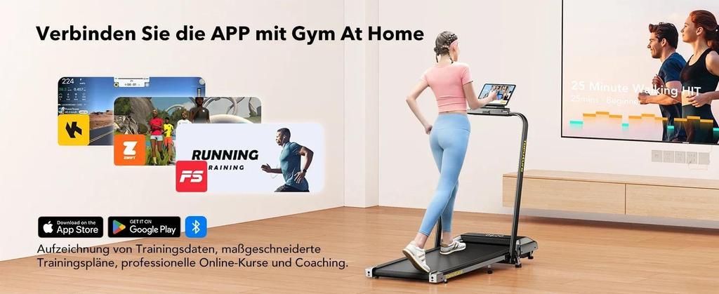 2026 New Treadmill  TP2 2-in-1 Foldable Treadmill for Home 12km/h Speed, 7% Incline, 2.5HP Motor, Dual LED Display, App Control & Speaker