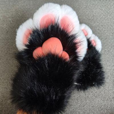 Kawaii Cartoon Cosplay Kostüm Handschuhe Pelzig Fursuit Kigurumi Plüsch Katzenpfoten Handschuhe Verdickt Quietschend Kig Cosplay Requisiten Party Geschenke