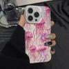 Rosa Quallen Handyhülle Für IPhone 16 16E 15 14 13 12 11 Pro Max Transparente Hülle Für Iphone 16 16E 15 14 13 12 11 Hülle