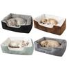 Rectangle Pet Bed Cozy Cat Orthopedic Sofa Bed Warm Plush Dog Calming Bed for Cats Dogs Multiple Sizes Colors