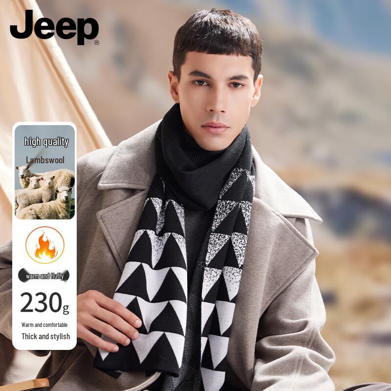 Jeep Мужской теплый клетчатый шарф