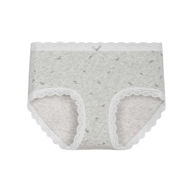 Women Mid Waist Antibacterial Full Cotton Crotch Breathable Seamless Triangle Underwear