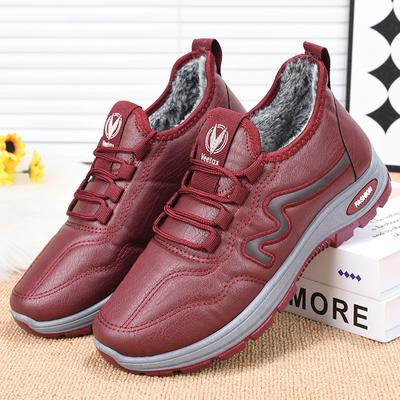 2024 Winter New Women Snow Boots Plush Thickened Walking Warm and Wear Resistant Comfortable Old Beijing Non Slip Mom Shoes