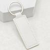 Creative Solid Color PU Leather Keychain with Double-Sided Stitching - DIY Keyring Loop Gift or Bag Pendant