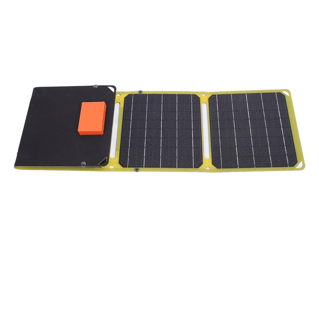 40W Foldable Solar Panel Double USB Water Resistant ETFE Foldable Solar Panel with Angle Finder for Outdoor Travel