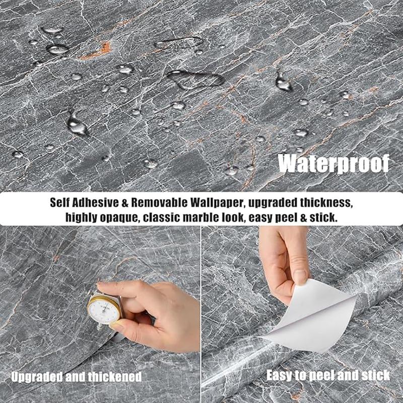 Marble self-adhesive kitchen wall sticker waterproof and stain resistant 0.40m PVC wallpaper