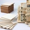 50/100pcs 8/10cm Wood Squares for Crafts Unfinished Wooden Square Cutouts Blank Wood Pieces for DIY Craft, Painting, Staining