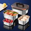 Lebensmittelechte 304 Edelstahl Bento Box - Große versiegelte Aufbewahrungsbox mit Griff, für Haushaltskühlschrank & Picknick