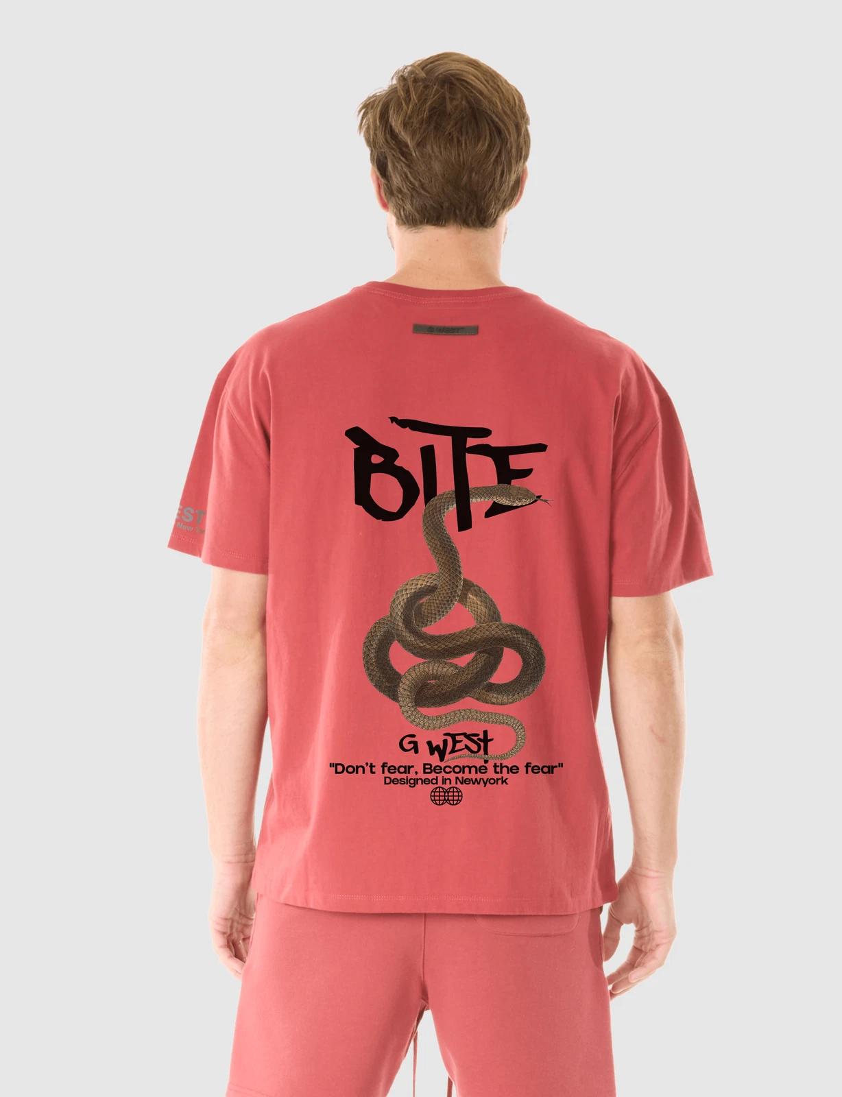 G WEST SNAKE BITE T-SHIRT - BRICK RED 2XL