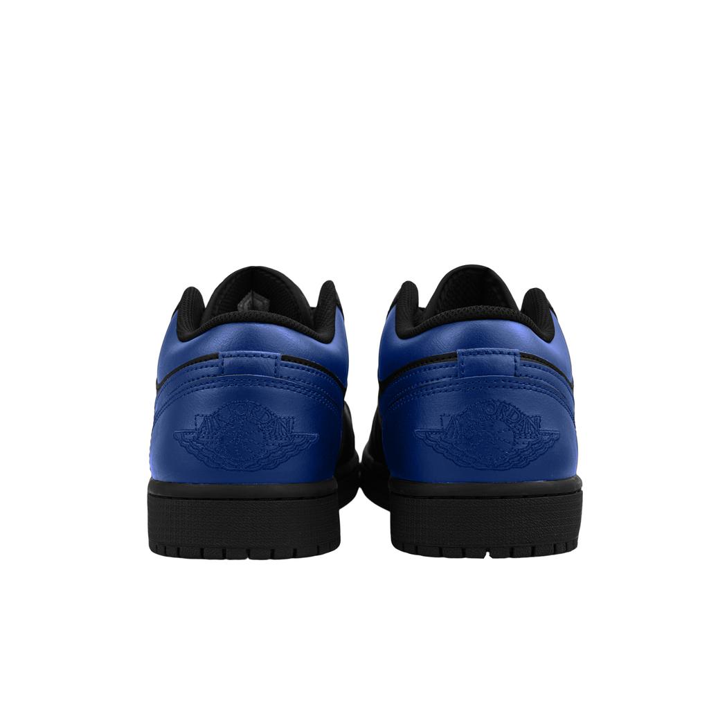 Jordan Air Jordan 1 Cushioning, Wear Resistant Low top Vintage Basketball Shoes Men's Blue Black 553558-093(Team695-)