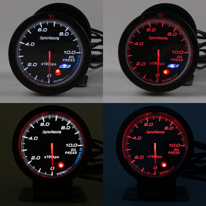 Dynoracing 60MM Racing Car Oil Pressure Gauge 50--150C Meter & Lighting Auto Oil Pressure Gauge TT101471