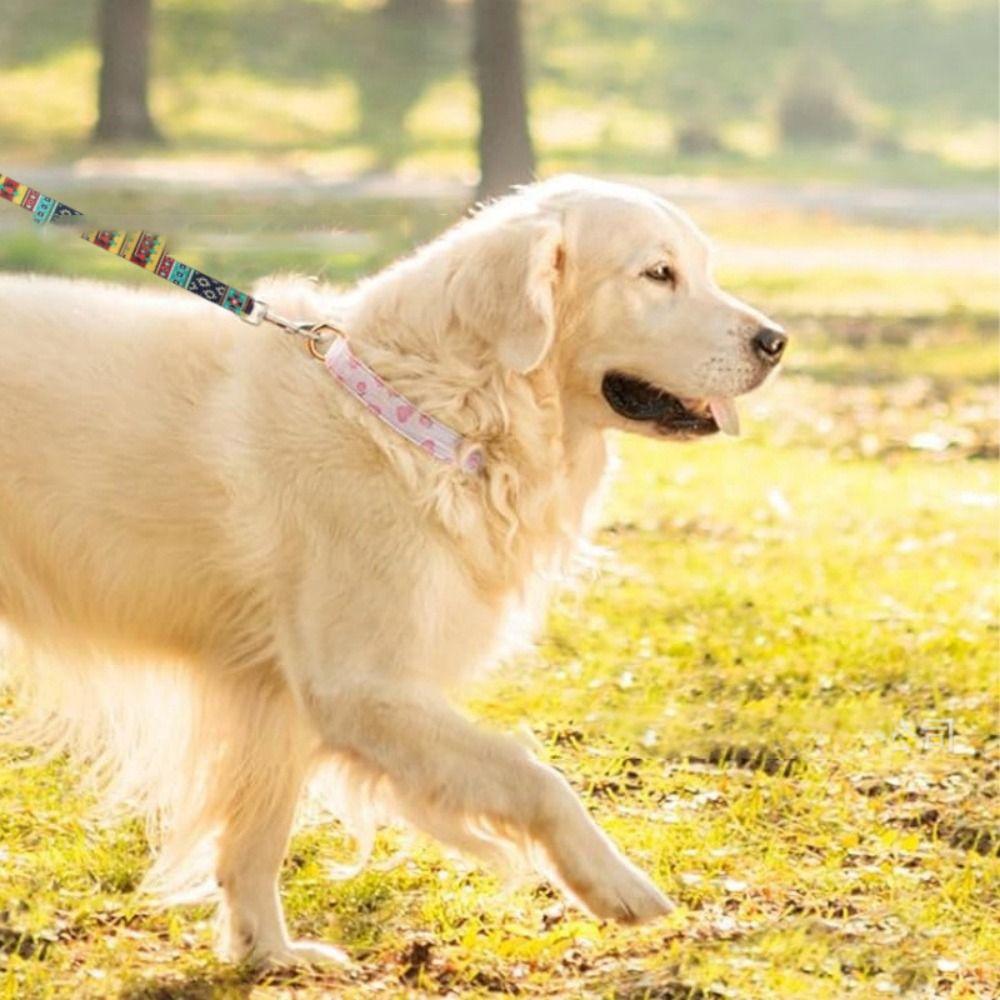 Strawberries Flower Pattern Adjustable Pet Collar Cotton Cat Traction Necklace Pet Dog Collar  Cat