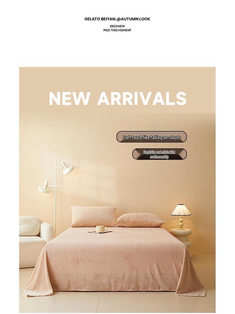 A-Class Heavyweight Coral Fleece Velvet Bed Sheet - Extra Large Northeast Winter Style