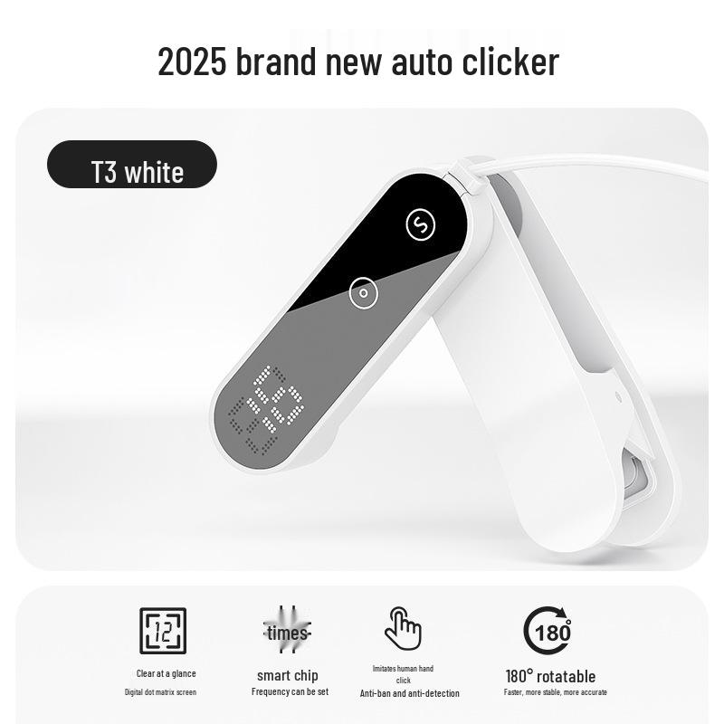 T3 Auto-Clicker with Digital Display - Adjustable Gear Electric Screen Tapper for Douyin & Kuaishou