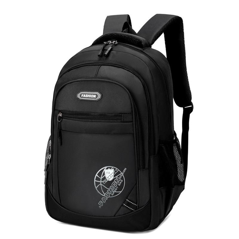 Oxford Backpack With Breathable Mesh And Letter Design For Office And Outdoor