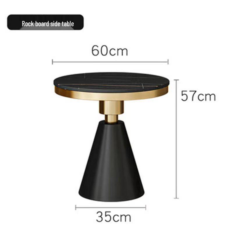 Minimalist Luxury Round Side Table for Living Room or Bedroom Bedside and Coffee Use