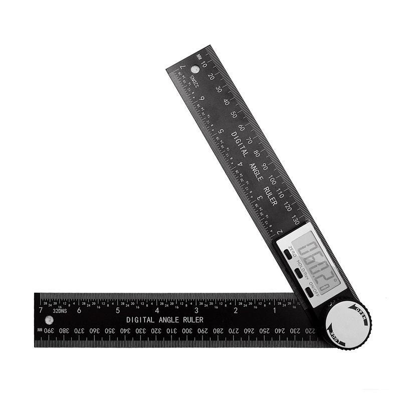 Two in One Digital Display Angle Ruler Multifunction Large Screen Display Plastic Protractor Caliper Vernier Caliper 1pc