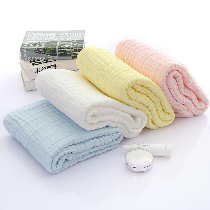 Six-Layer Gauze Children's Quilt: Soft, Solid Color Baby Blanket and Newborn Bath Wrap