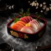 Dekorativní čtvercový podnos na sashimi s odtokovou deskou Hluboký plastový