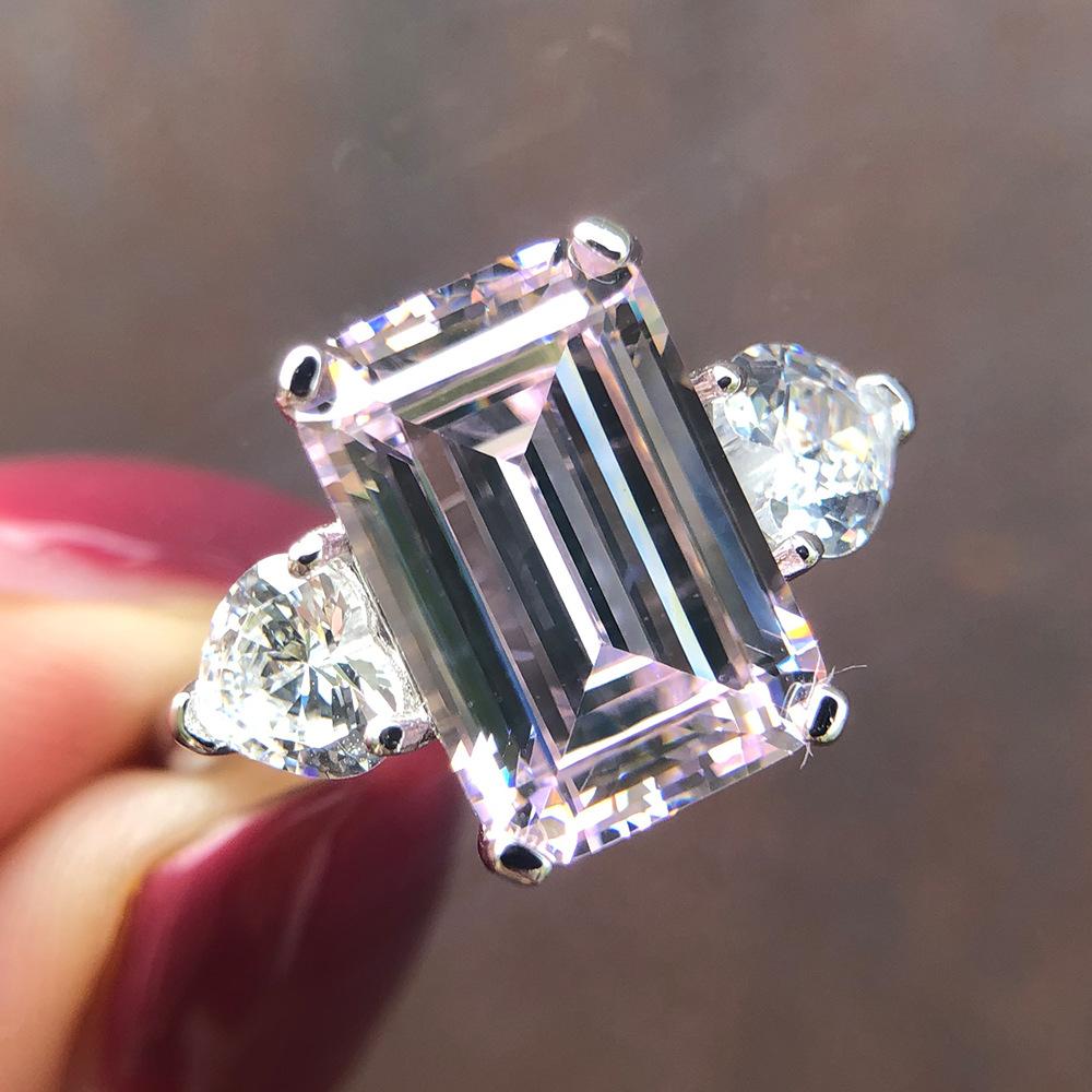 

Gica Gema Гарячі продажі Персоналізовані каблучки зі срібла 925 проби 8*12 мм Унікальний дизайн Романтичні вишукані ювелірні вироби Подарунки для весілля Новий тренд 8