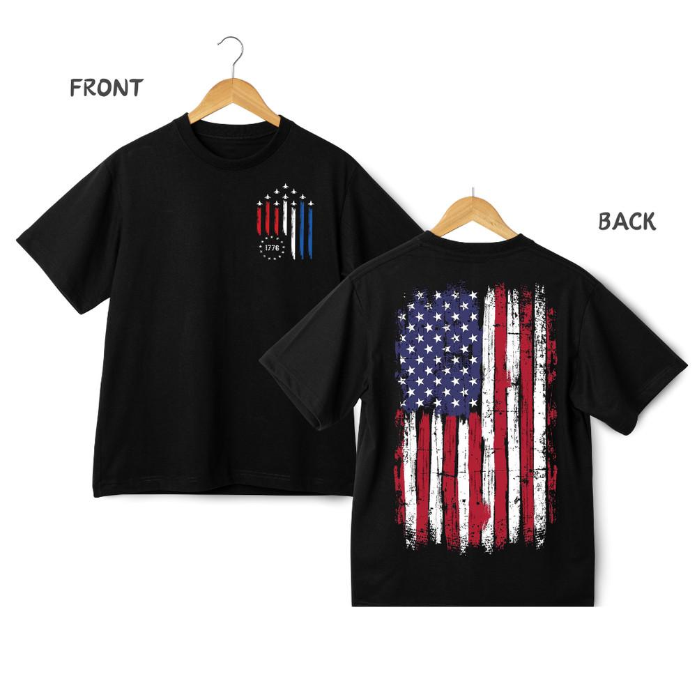 Patriotic American Flag 1776 Graphic T-Shirt – USA Independence Streetwear Tee Unisex T-Shirt