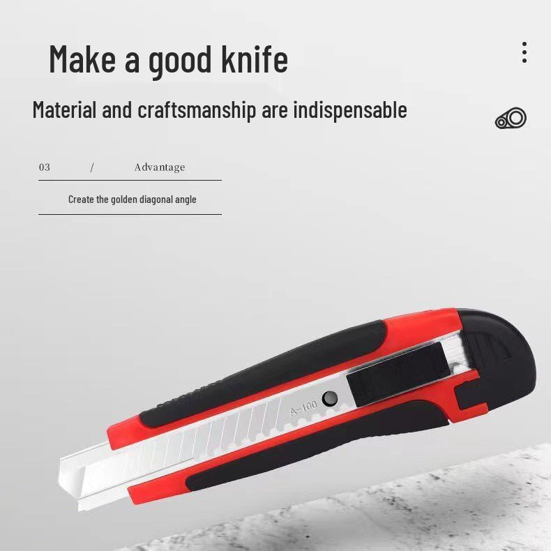 Rubberized Utility Knife with Blade Holder for Wallpaper and Office Use