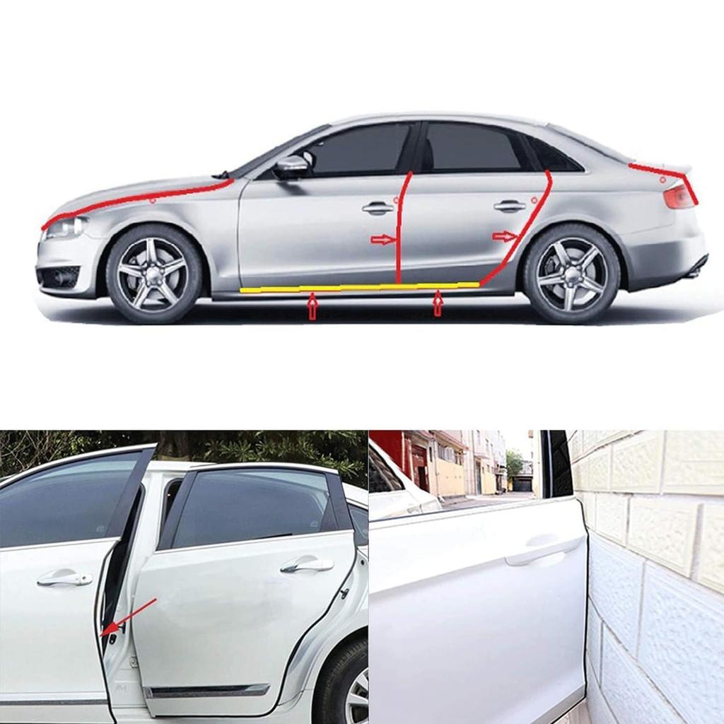 Car Door Molding 10M Bullet Built-in U Shape Door Protector Anti-collision Anti-Scratch Wind Noise Dampening