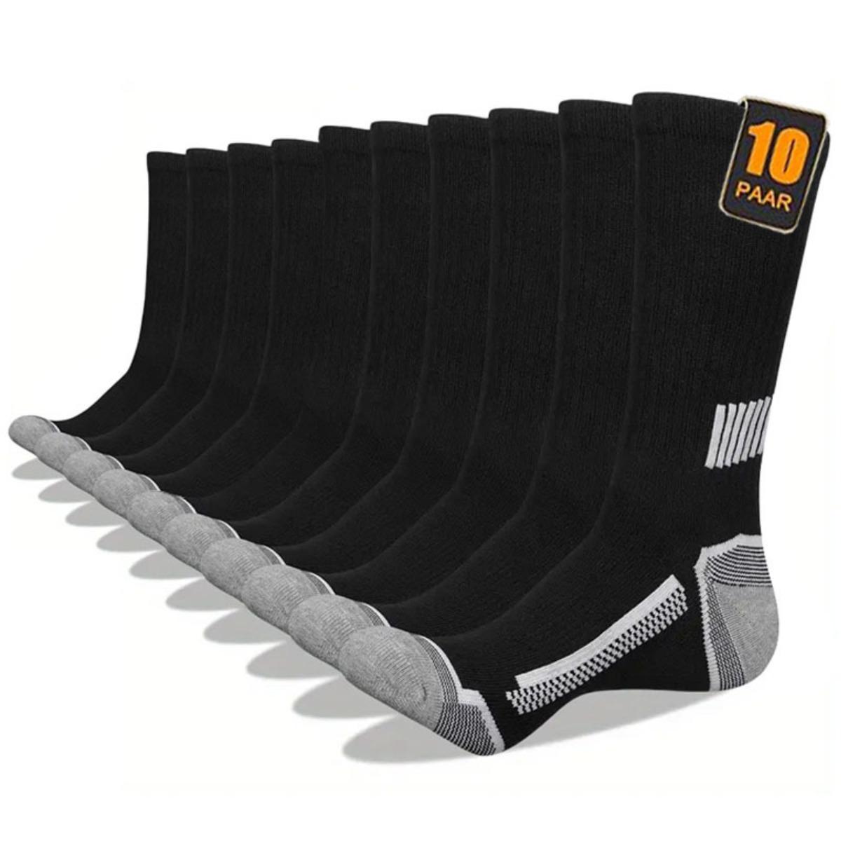 

10 Pairs of Men s Warm Sports Socks, Heavy-duty Winter Fitness Socks, Arch Support, Thickened Cushioning, Heel Toes, Multi-color Mixed Design one-size
