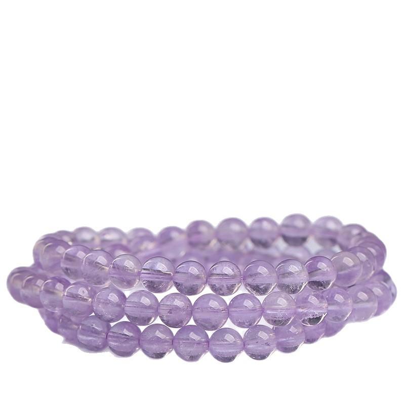 Hongchu Crystal Natural Icy Lavender Multi-loop Bracelet Fresh and Translucent Light Purple Crystal Bracelet