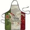 Waterproof Sleeveless Apron With Unique Print For Barbecuing And Creative Styling