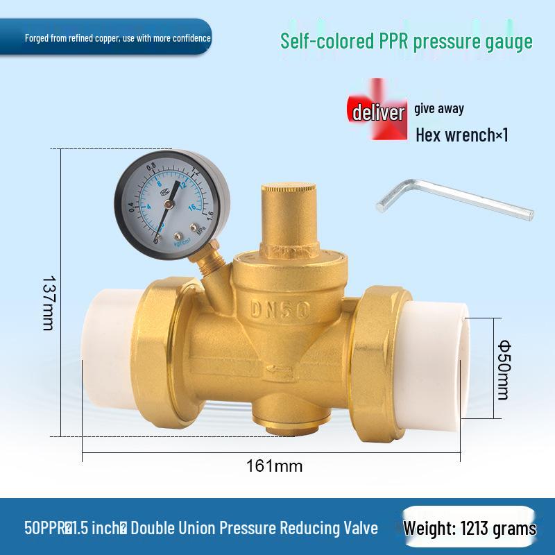 Water Pipe Pressure Reducing Valve for Home Heaters - PPR20/25/32, 4-Point PE Fitting