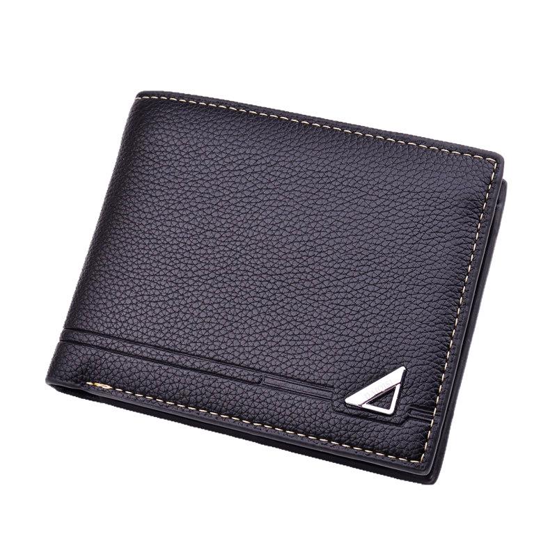 Men Short Wallet Artificial Leather Business Card Holder Purse Vintage Brand Design Bifold Wallets