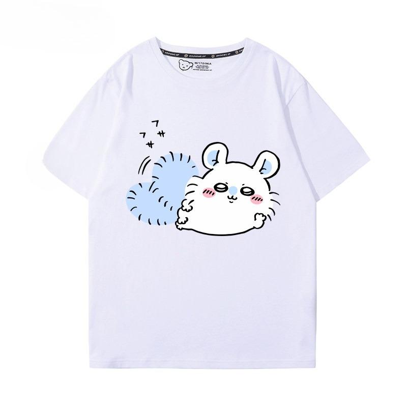 Chiikawa Japanese Cartoon Graphic T‑Shirt, Men Women Couple Casual Summer Short‑Sleeve Oversized Harajuku Streetwear Gift Top
