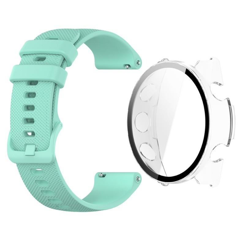 Watch Band with PC Case for Garmin Forerunner 970 Forerunner 570 42mm 47mm Silicone Strap Bracelet