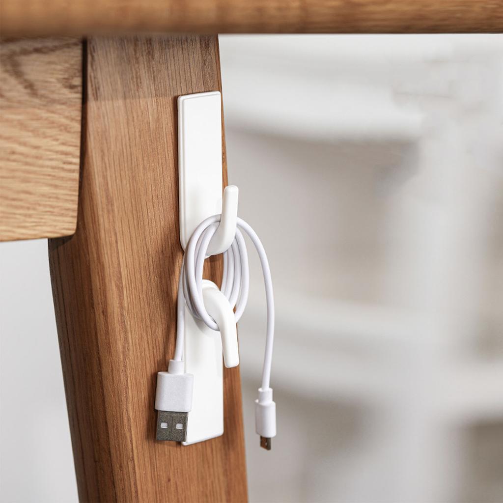 6pcs Bathroom Hooks No Drilling Easy Installation Wall Hooks Stylish Simple Plastic Adhesive Hooks