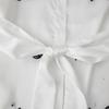 2024 Autumn Women's European & American Fashion Beaded Embroidered Satin Long-Sleeve Shirt